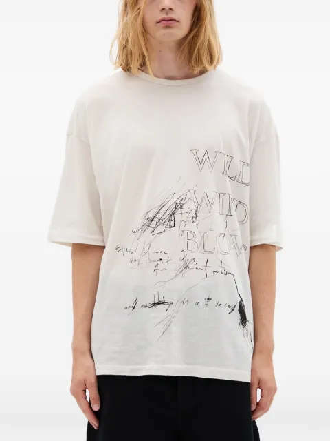 Ann Demeulemeester playera con estampado gráfico
