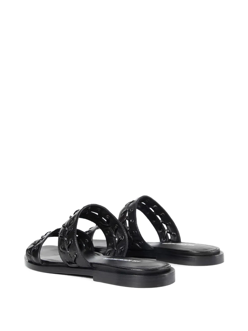 Ann Demeulemeester Nappa leren gevlochten sandalen Zwart