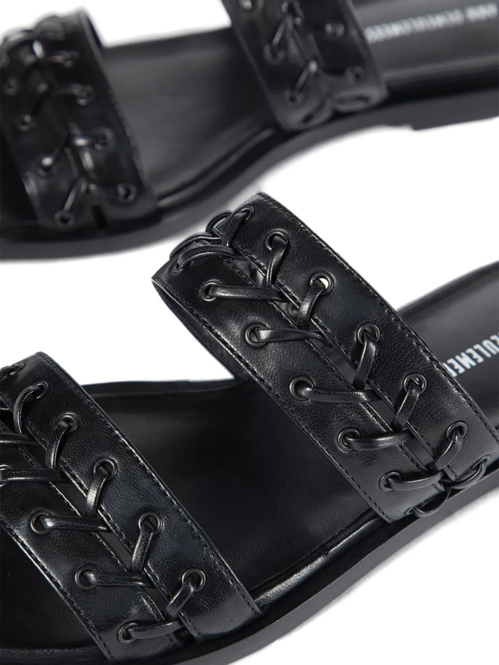 Ann Demeulemeester Nappa leren gevlochten sandalen Zwart