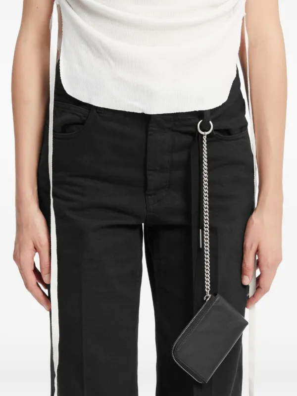 Ann Demeulemeester Tevje Chain Leather Wallet | Black | FARFETCH