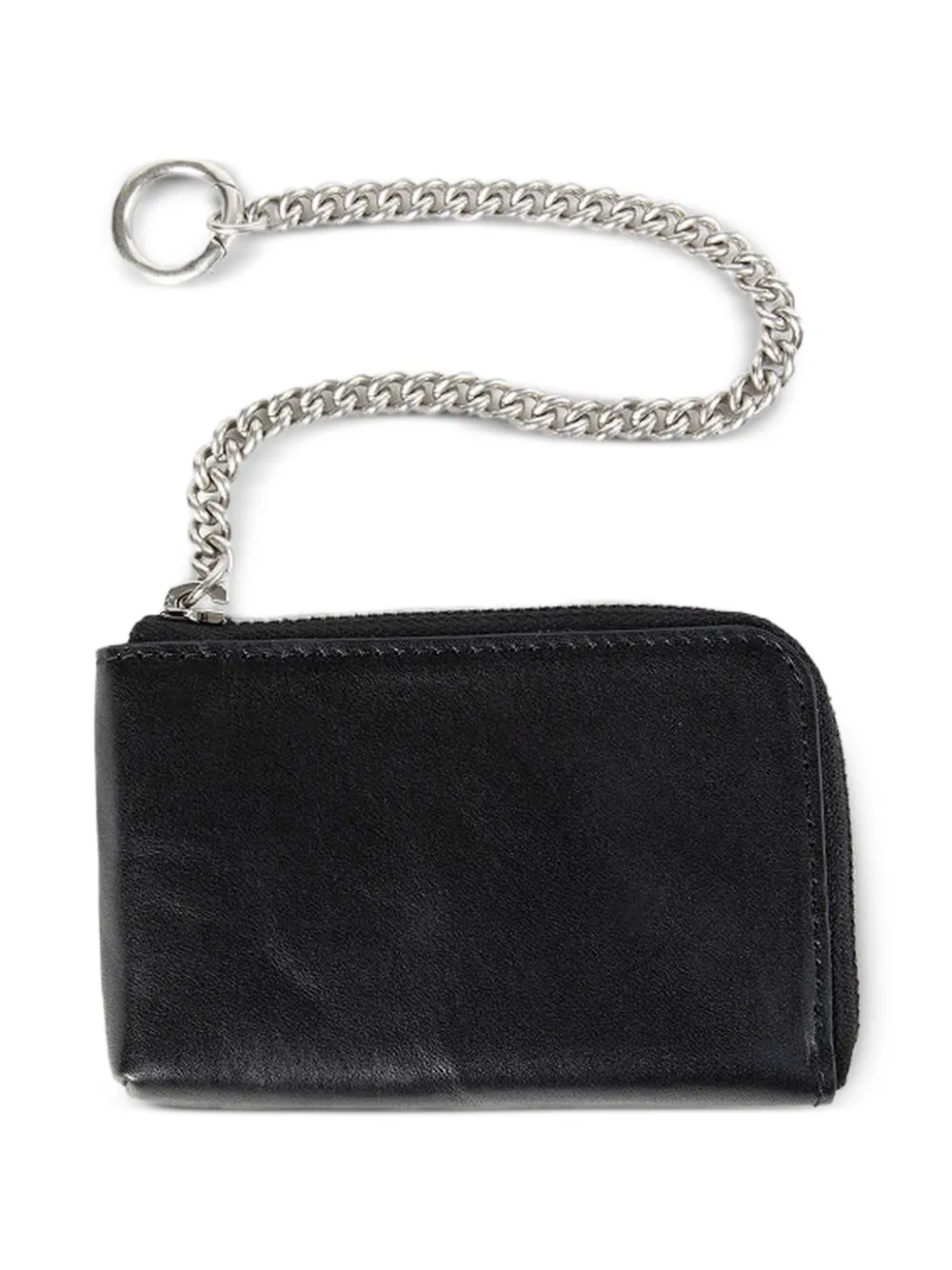 Ann Demeulemeester Tevje chain leather wallet - Nero