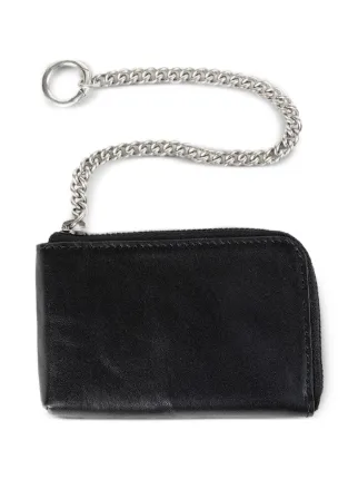 Ann Demeulemeester Tevje Chain Leather Wallet | Black | FARFETCH
