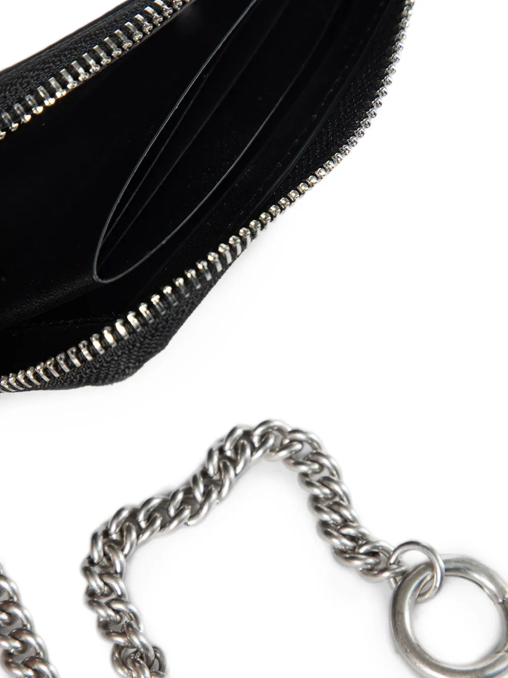 Ann Demeulemeester Tevje Chain Leather Wallet | Black | FARFETCH