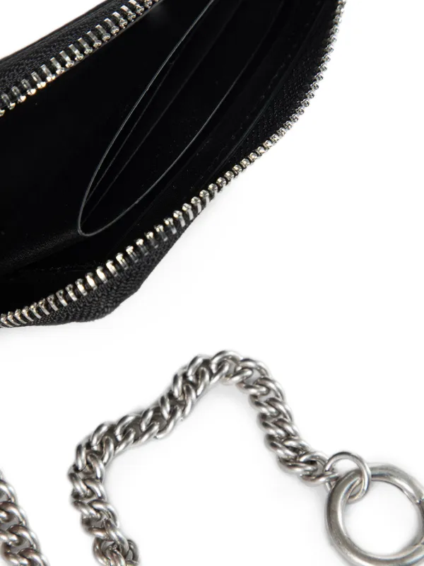 Ann Demeulemeester Tevje Chain Leather Wallet | Black | FARFETCH
