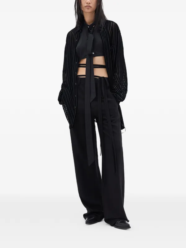 Ann Demeulemeester Striped Shirt | Black | FARFETCH JO