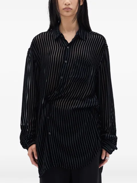 Ann Demeulemeester camisa con rayas estampadas