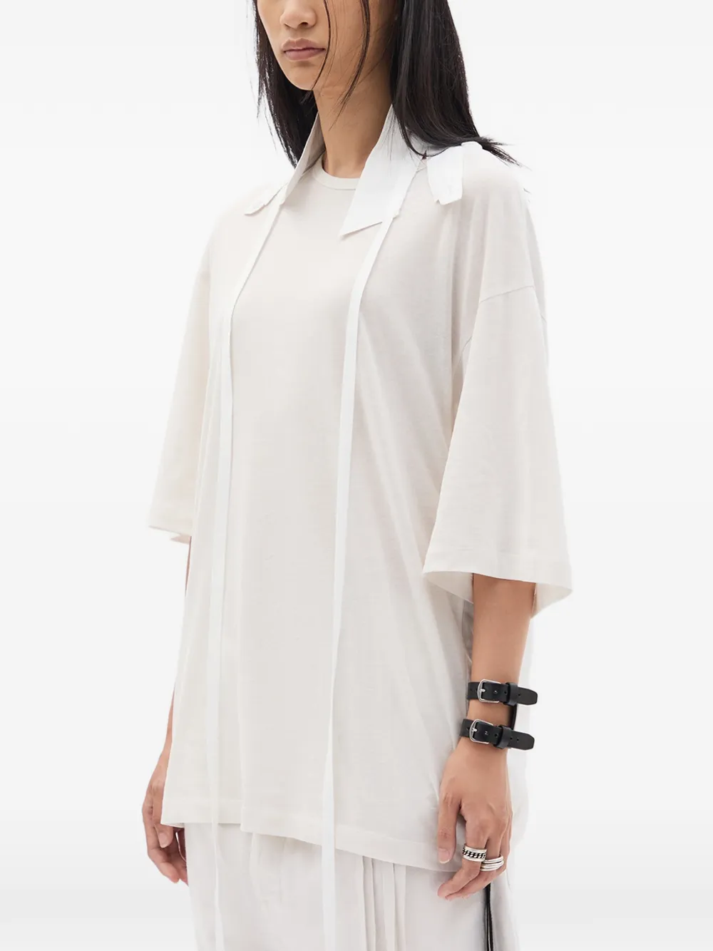  Ann Demeulemeester Agapi Jersey T-shirt - White 