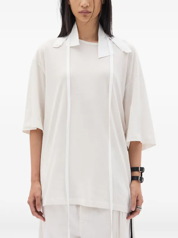 Ann Demeulemeester Agapi Jersey T-shirt in White