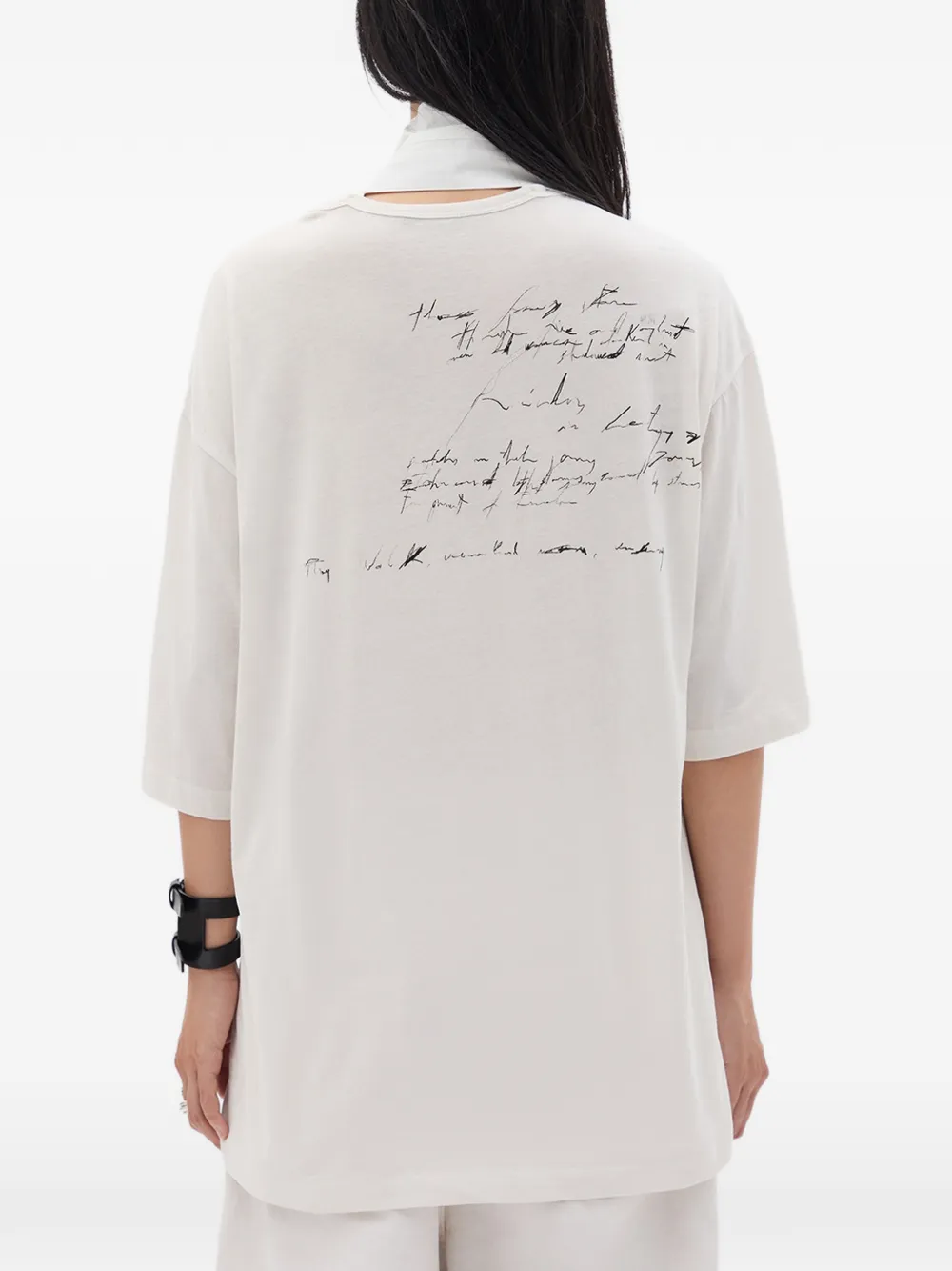 Ann Demeulemeester Agapi jersey T-shirt Wit