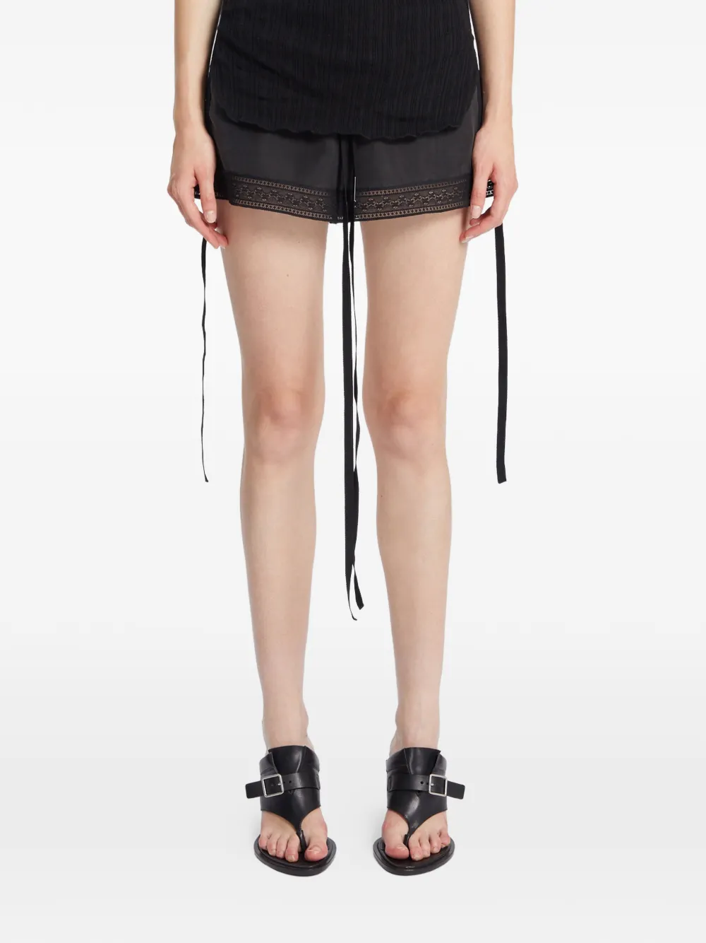 Ann Demeulemeester Bri heeled thong sandals Zwart