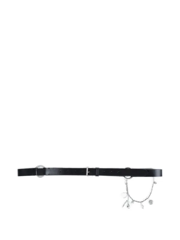 Ann Demeulemeester Charis Charm-embellished Leather Belt in Black