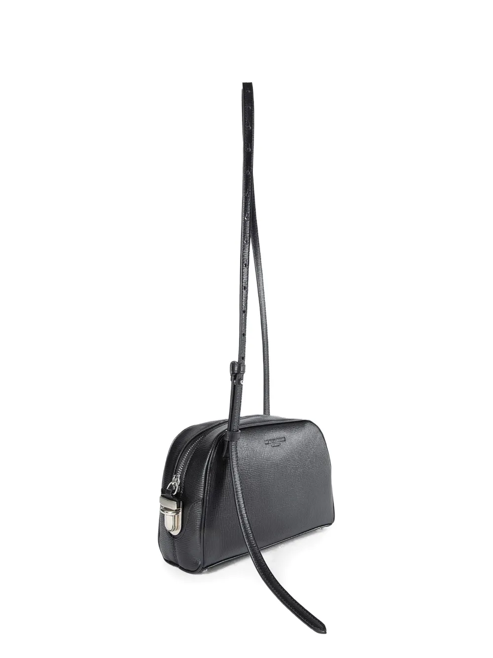 Ann Demeulemeester Small Agata Printed Leather Shoulder Bag In Black