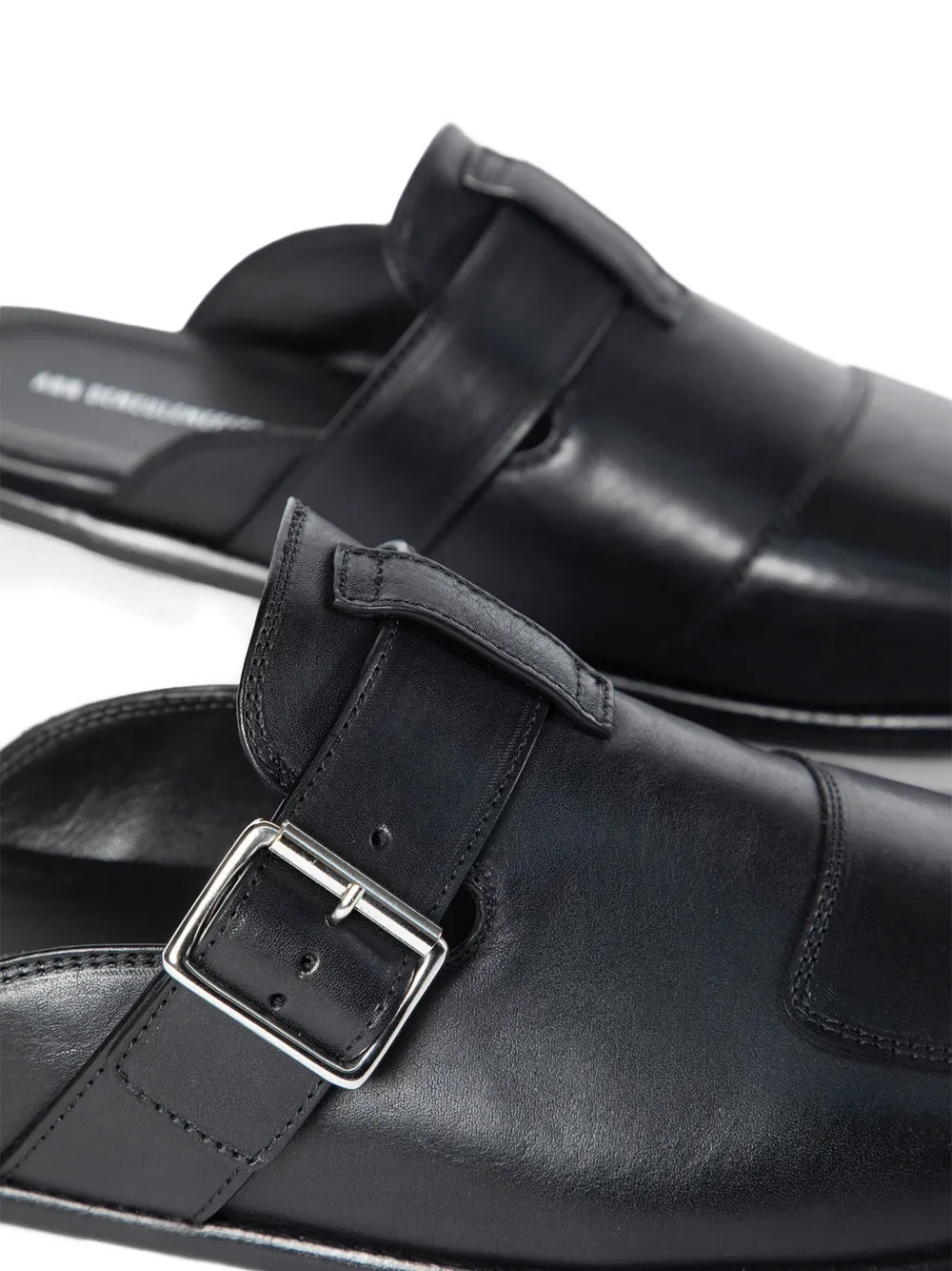Ann Demeulemeester buckle leather sandals Zwart