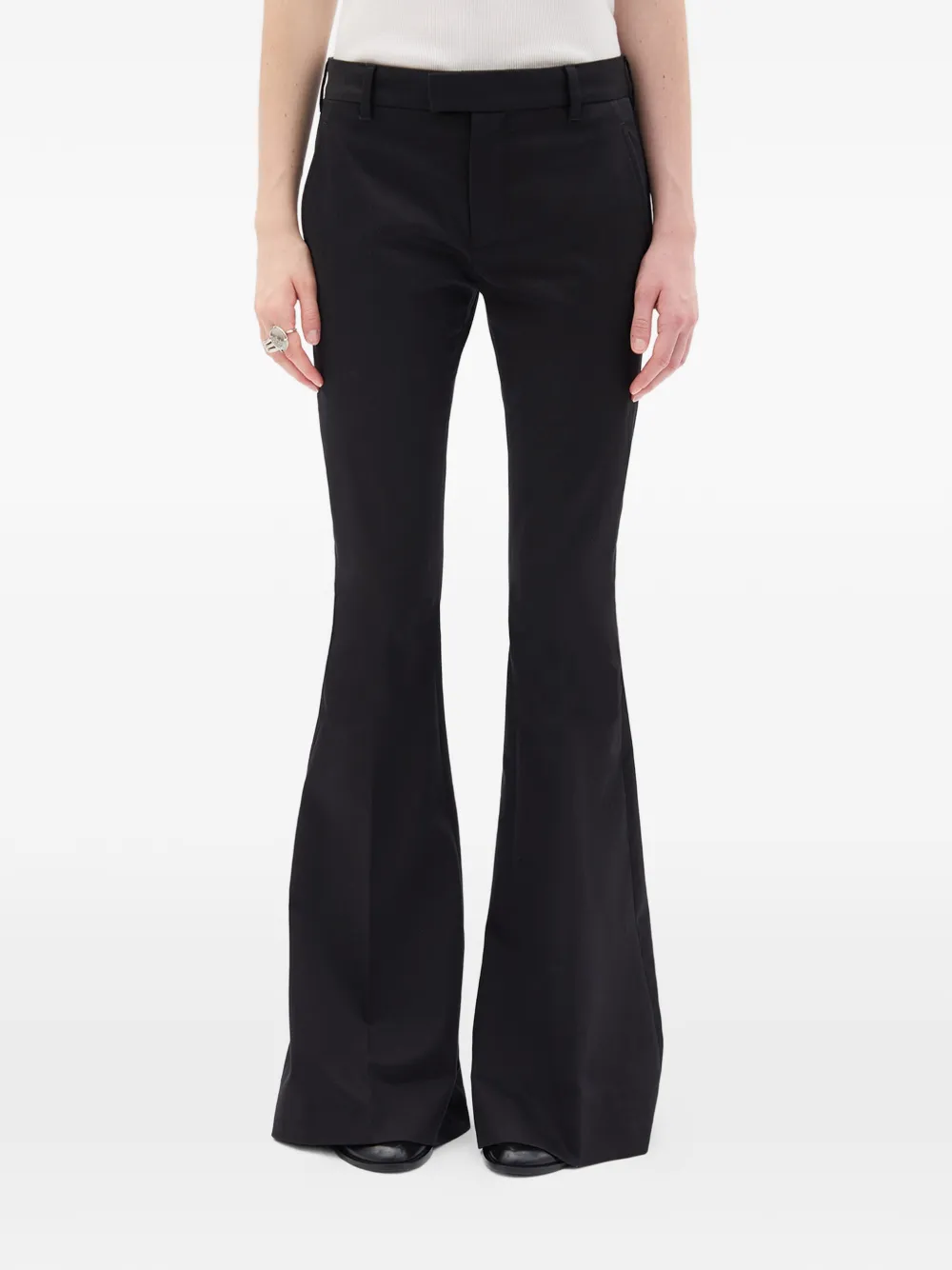Ann Demeulemeester Twill Trousers In Black