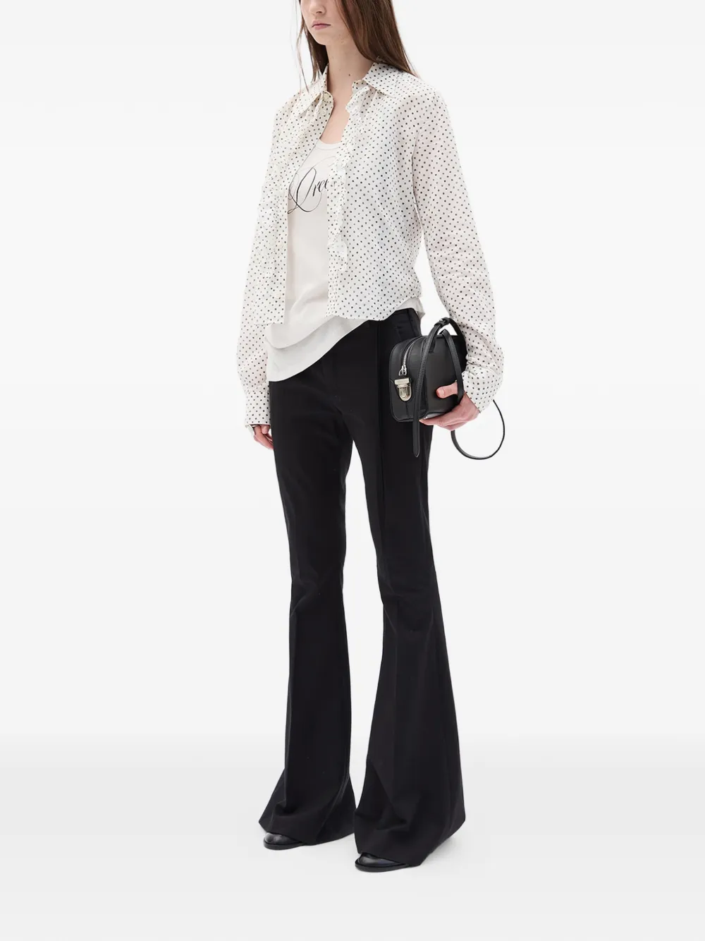 Ann Demeulemeester Twill broek Zwart