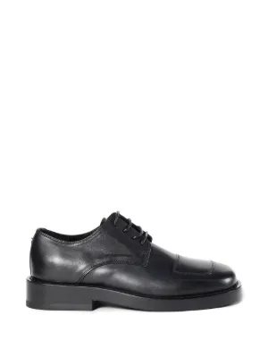 Acne Studios レザー ダービーシューズ | ブラック | FARFETCH JP