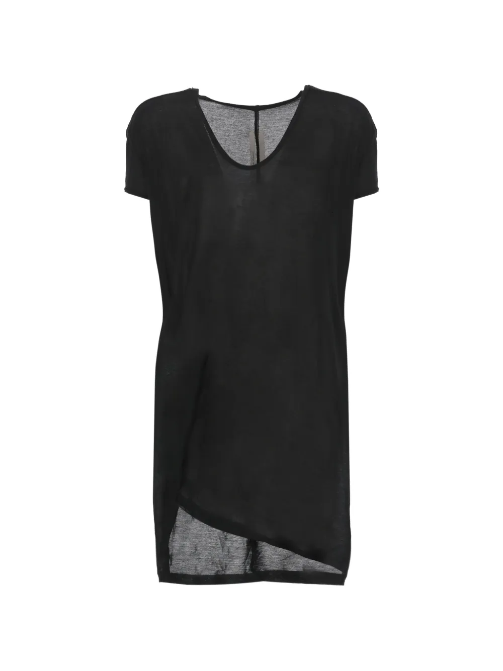 Rick Owens Temple Hiked T V-neck T-shirt - Nero