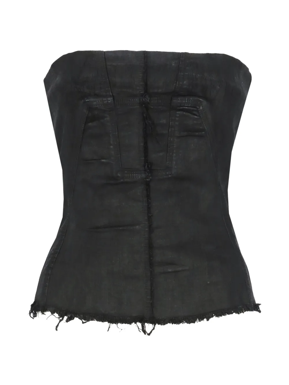 Rick Owens DRKSHDW Bustiers frayed-hem top - Nero