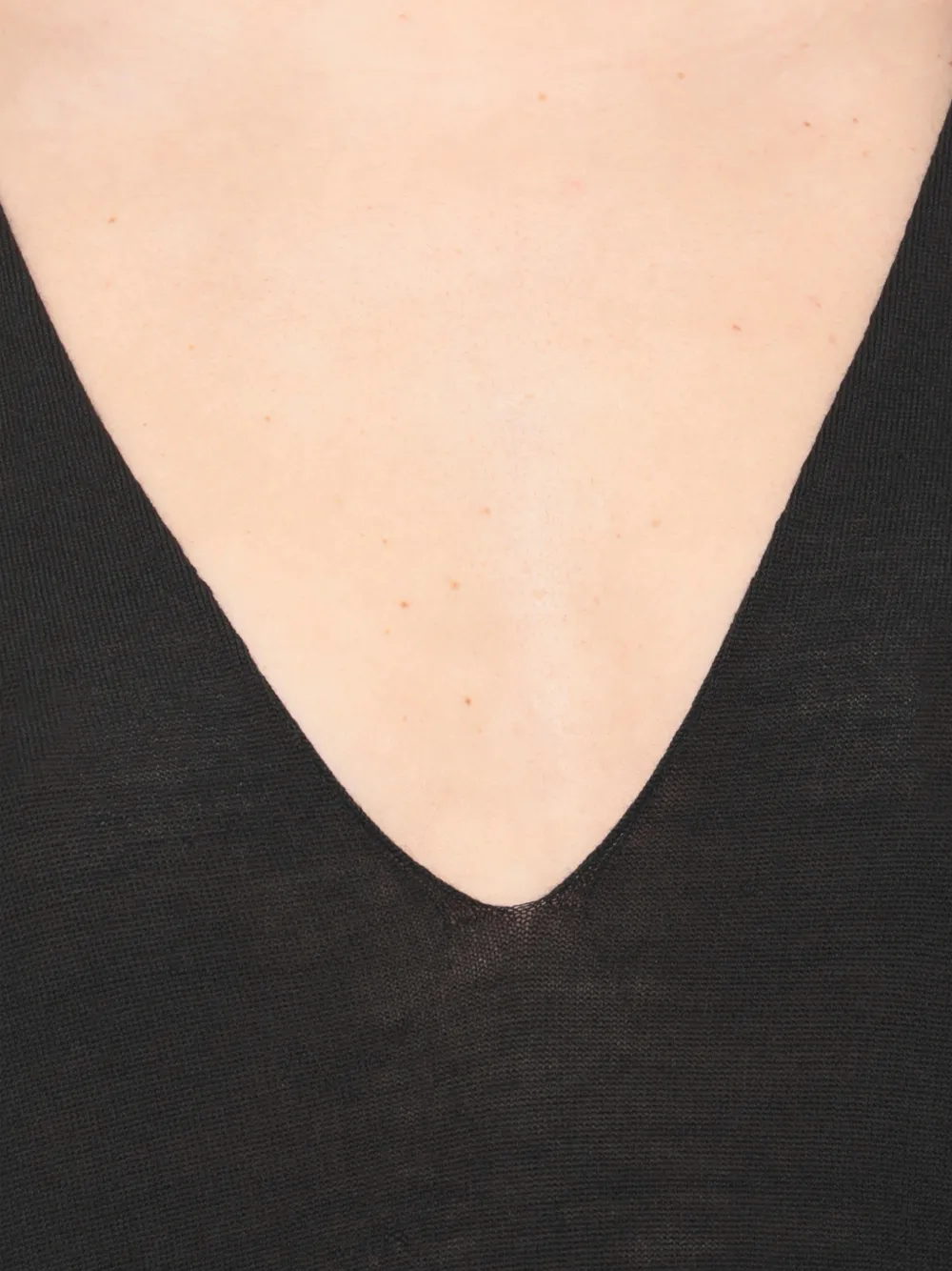 Rick Owens Temple trui met V-hals en lange mouwen Zwart