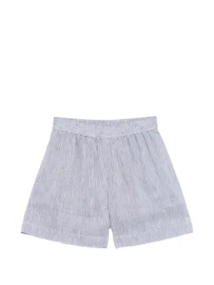 Brunello Cucinelli フルイドツイル バギーショートパンツ | ブルー