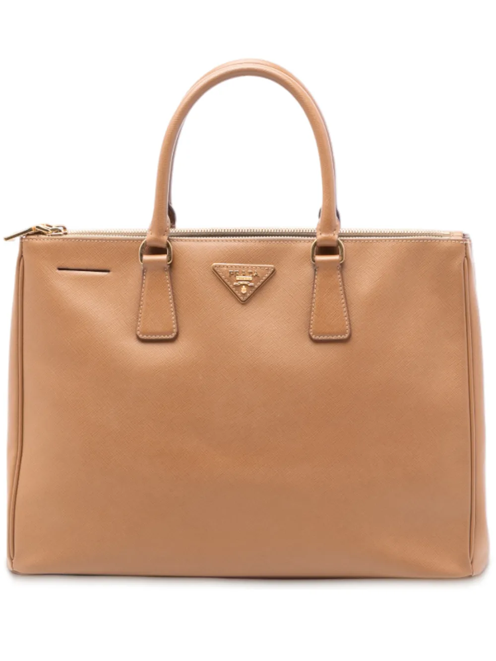 Prada Pre-Owned Borsa tote Large Saffiano Lux Galleria Double Zip 2013-2025 - Marrone