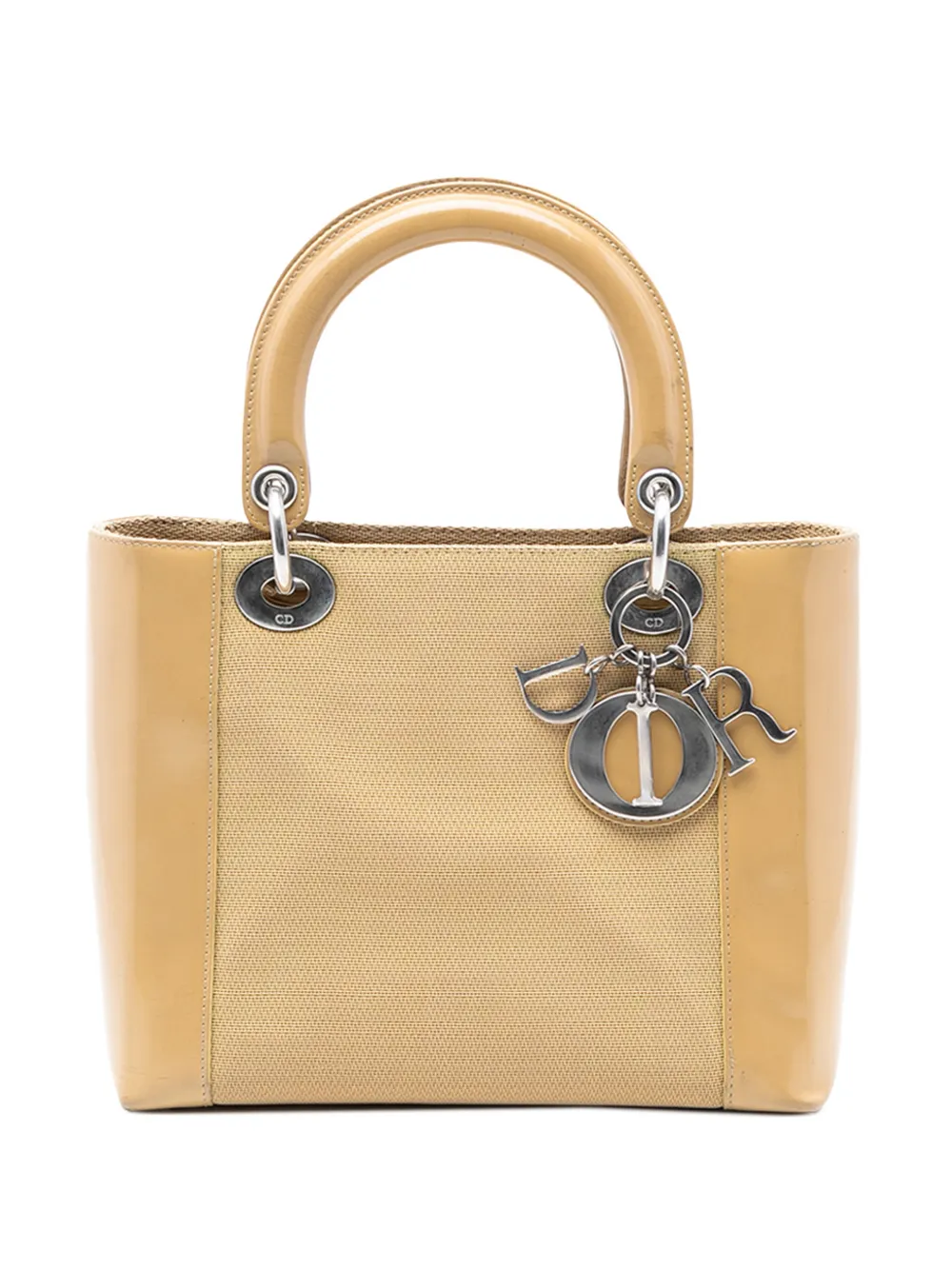 Christian Dior Pre-Owned Borsa a tracolla Lady Dior media in tela 1999 - Marrone