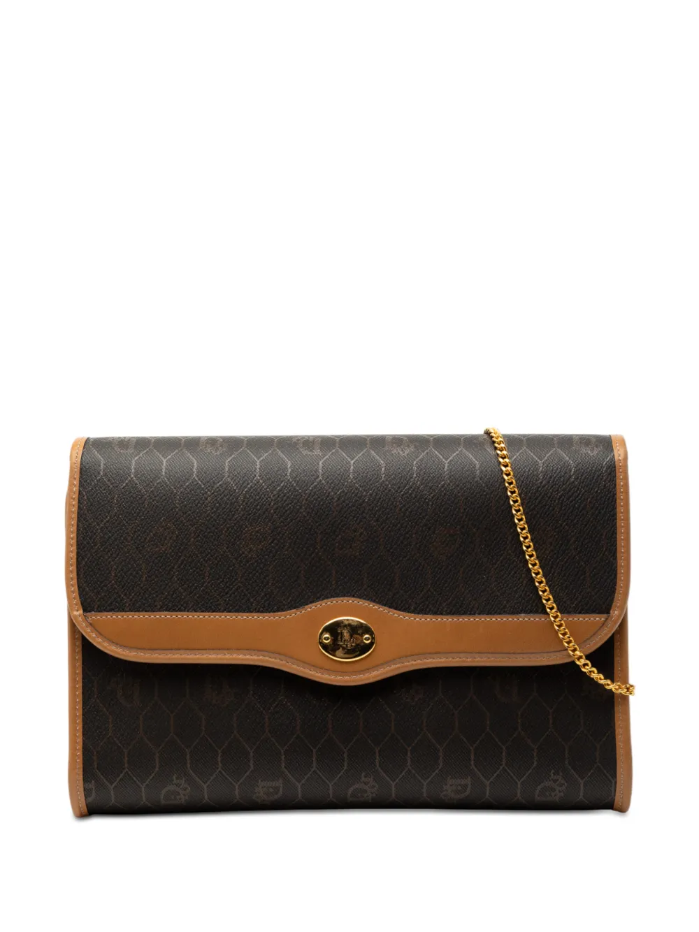 Christian Dior Pre-Owned 20th Century Honeycomb Coated Canvas Chain crossbody bag - Nero