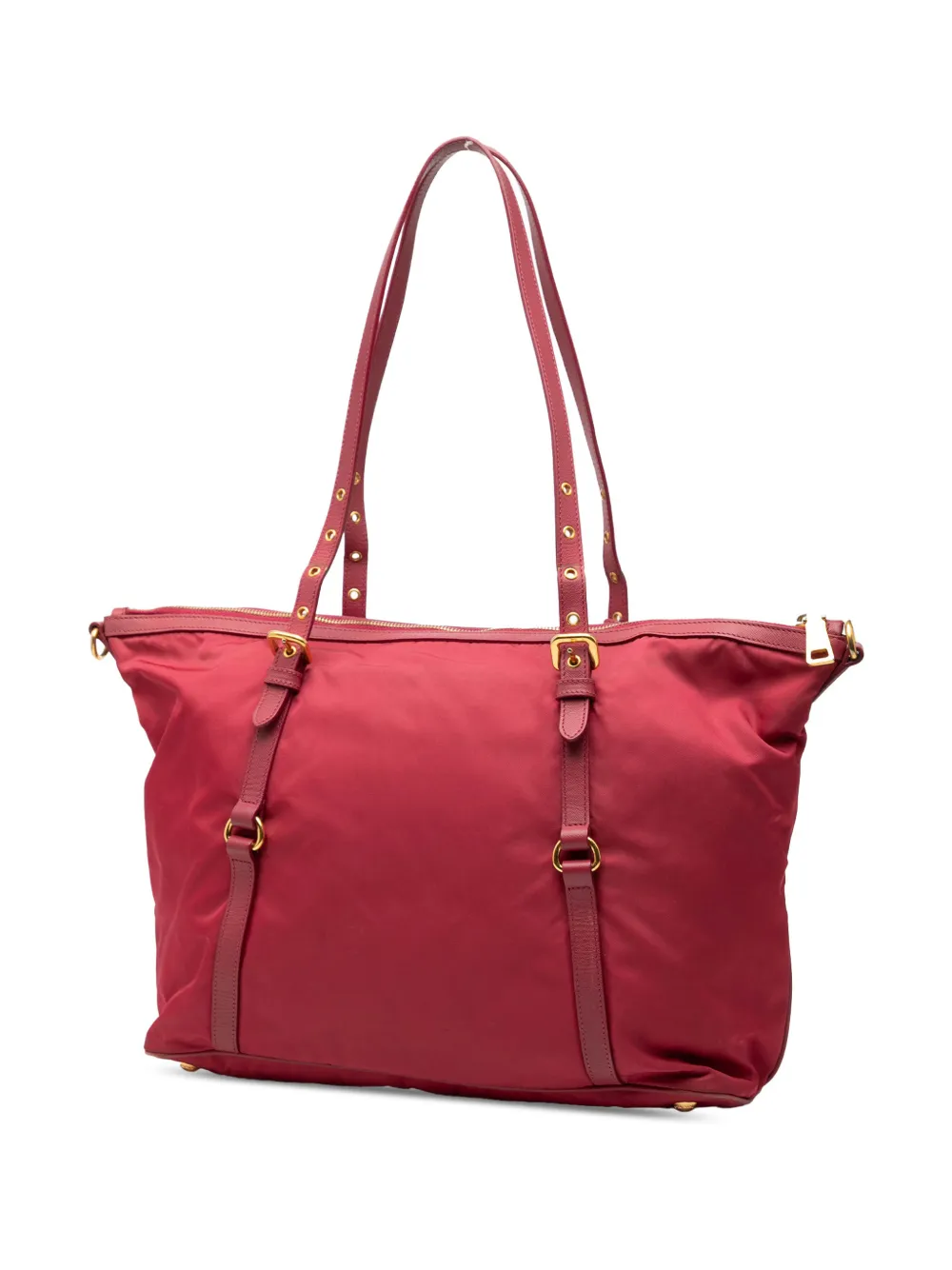 2010-2025 Saffiano Trimmed Tessuto Zip Top Convertible Tote Satchel