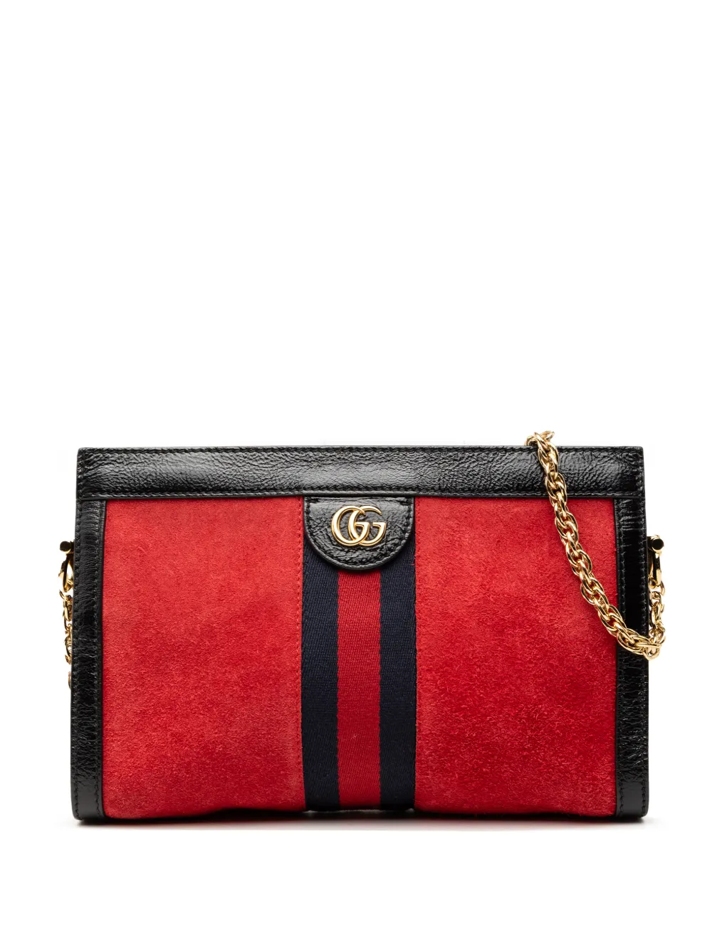 Gucci Pre-Owned 2016-2026 Small Suede Ophidia Chain crossbody bag - Nero