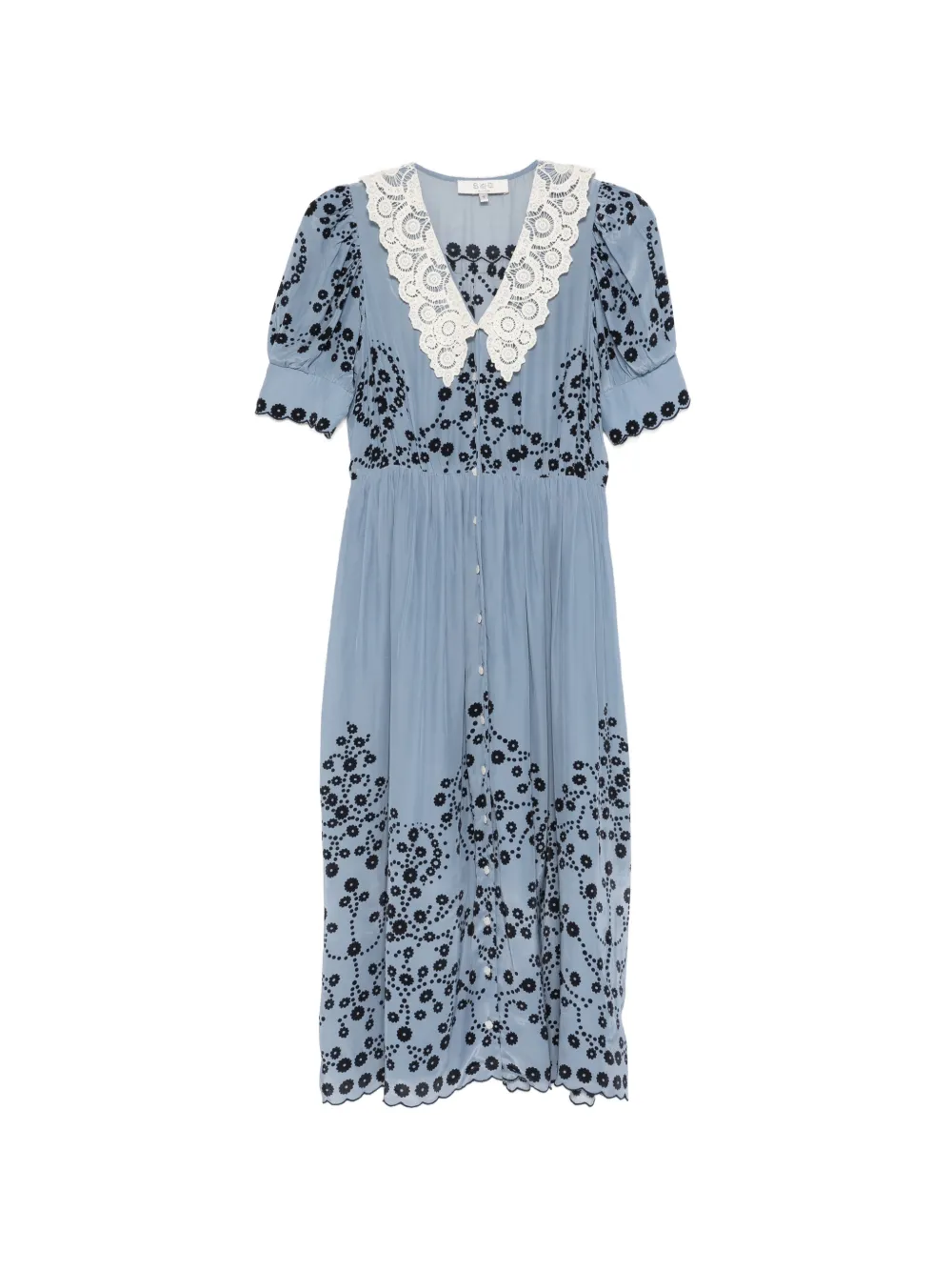 Sea Frances floral-print midi dress - Blu