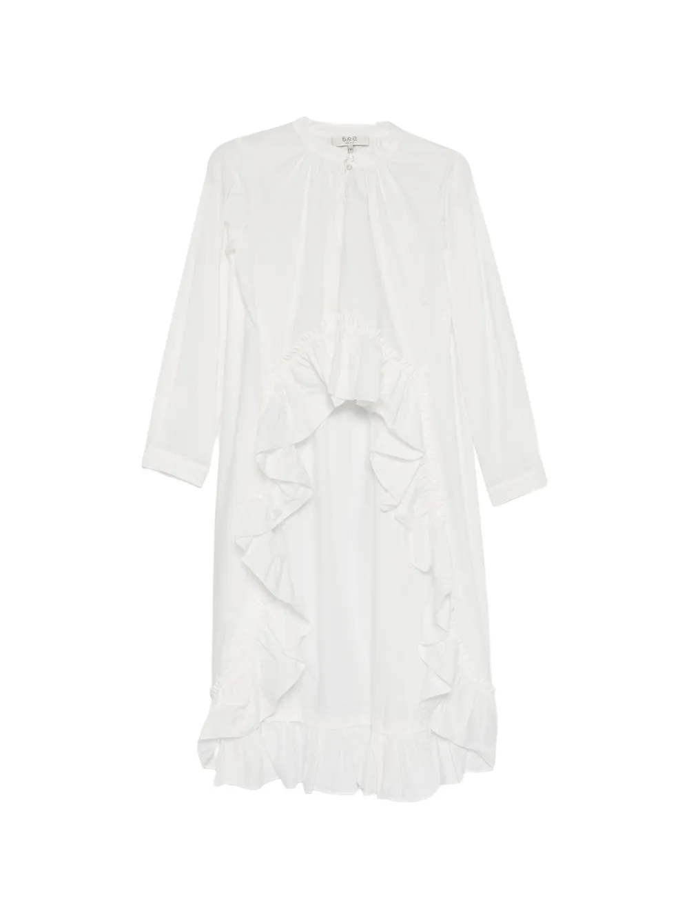 Sea Solene ruffled top - Bianco