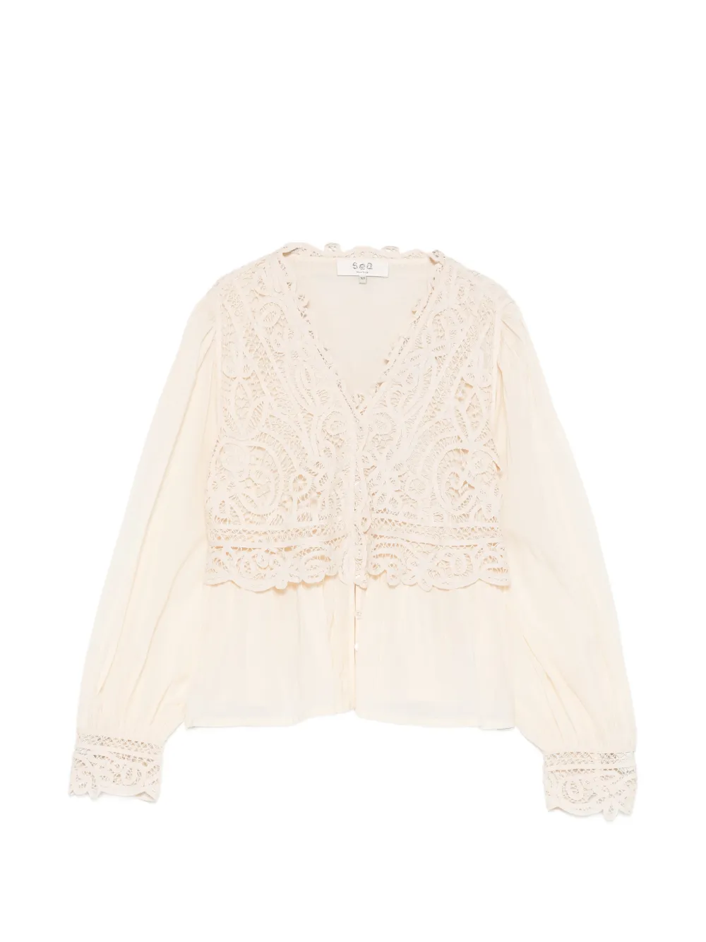 Sea Adelina Battenberg lace blouse - Toni neutri