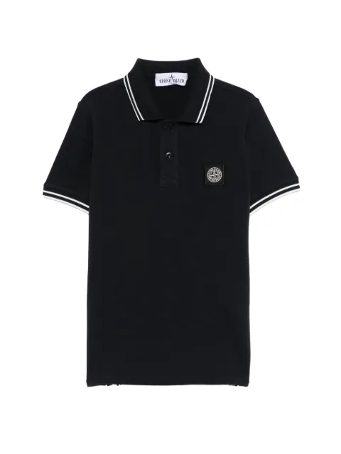 Stone Island Junior striped-collar polo shirt