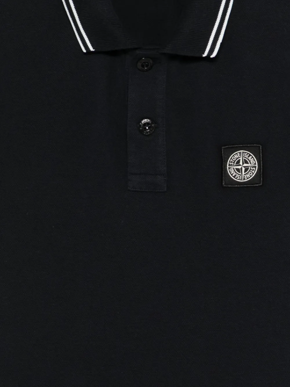 Stone Island Junior Poloshirt met logopatch Zwart