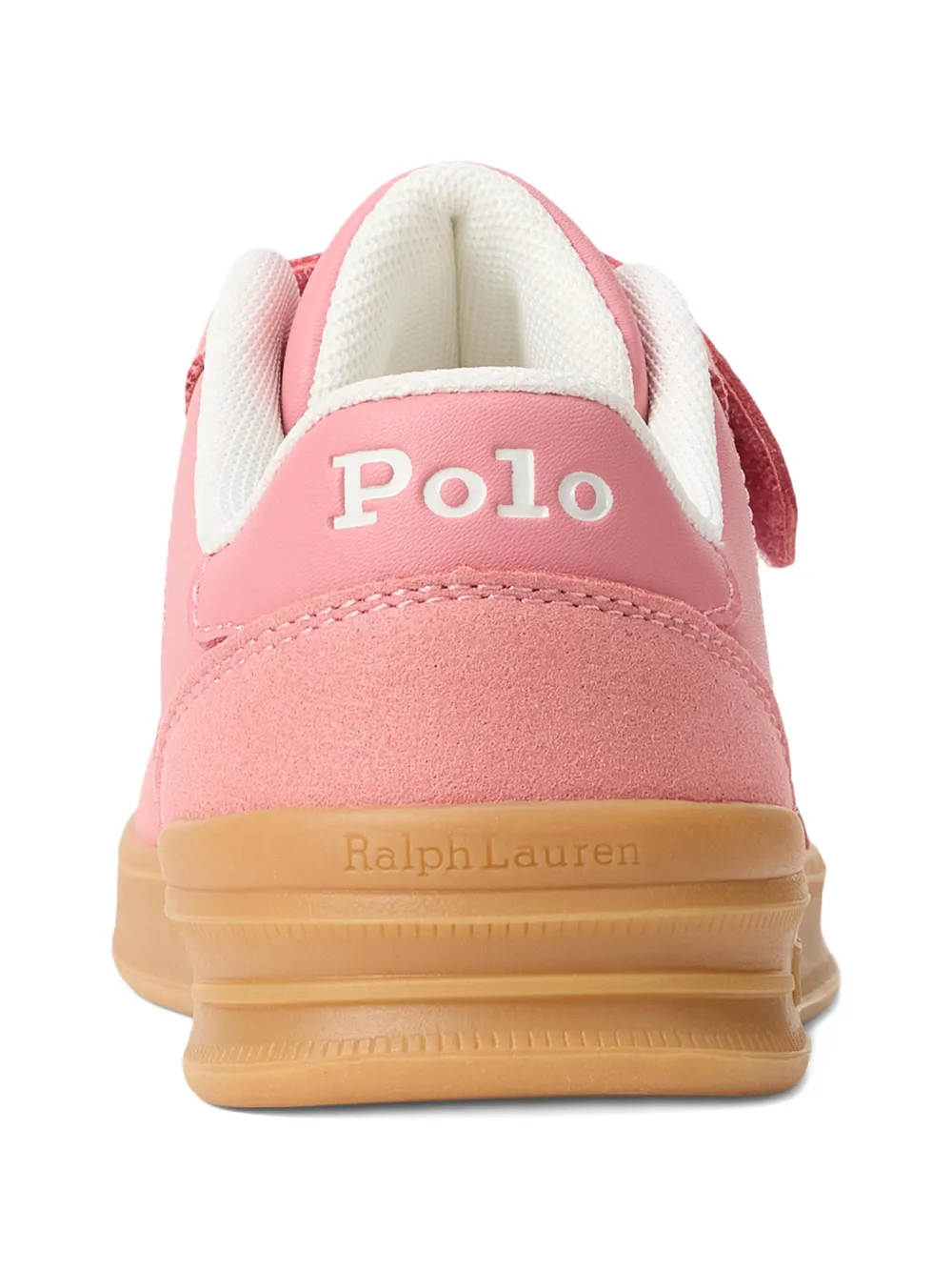 POLO RALPH LAUREN KIDS Sneakers met klittenband en logoprint Roze