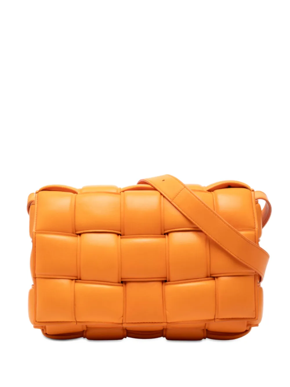 Bottega Veneta Pre-Owned 2012-2025 Nappa Intrecciato Padded Cassette crossbody bag - Arancione