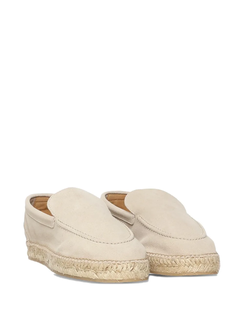 Eleventy Leren espadrilles Beige