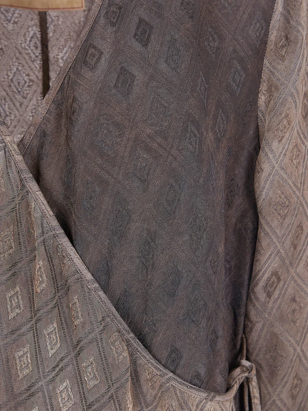  Uma Wang Geomtetric-pattern Coat - Brown 