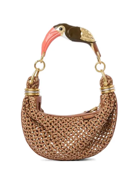 Chloé small Bracelet bird-handle woven tote bag