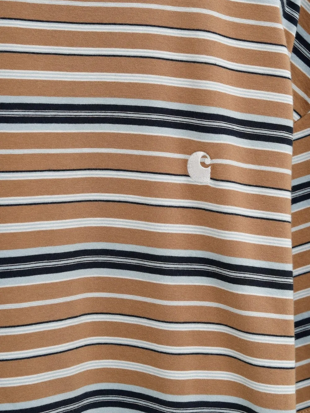 Carhartt WIP T-shirt met gestreept logo Beige
