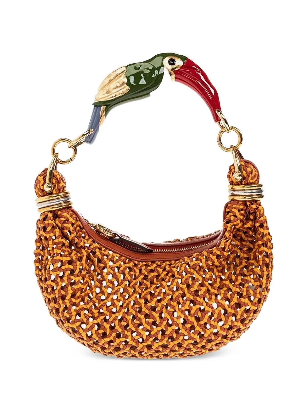 Chloé woven leather tote bag - Arancione