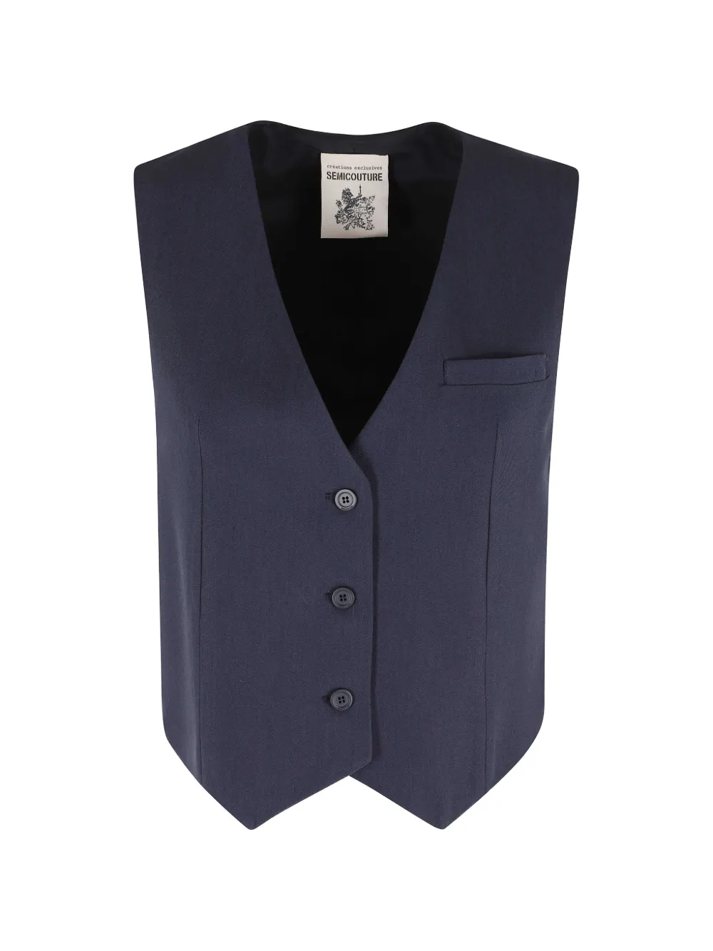 Semicouture button waistcoat - Blu