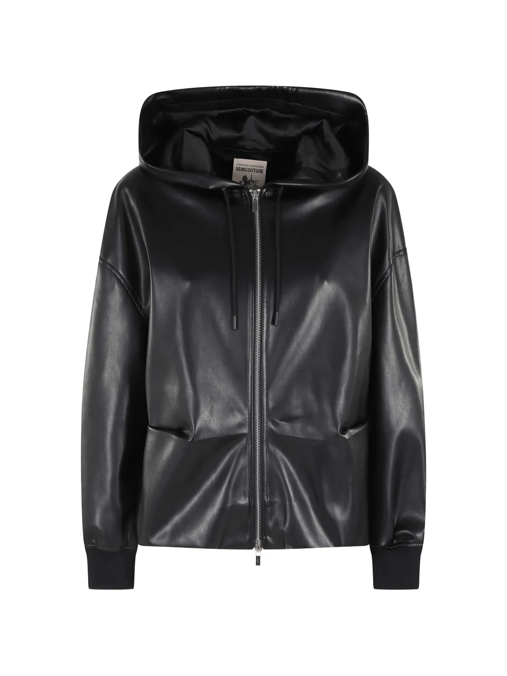 Semicouture hooded zip jacket - Nero