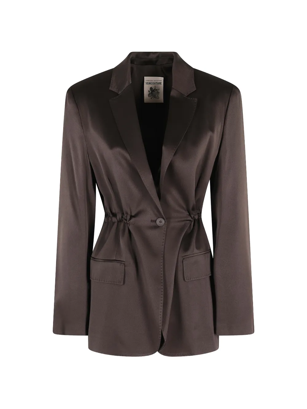 Semicouture Marta drawstring-waist jacket - Marrone