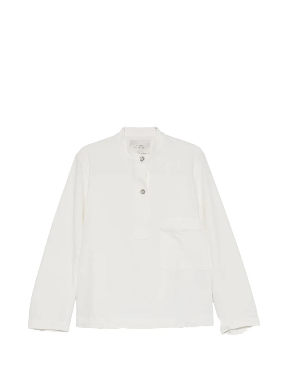 Studio Nicholson button pocket top - Bianco