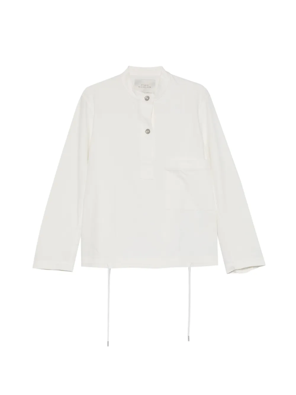 Studio Nicholson button pocket top - Bianco