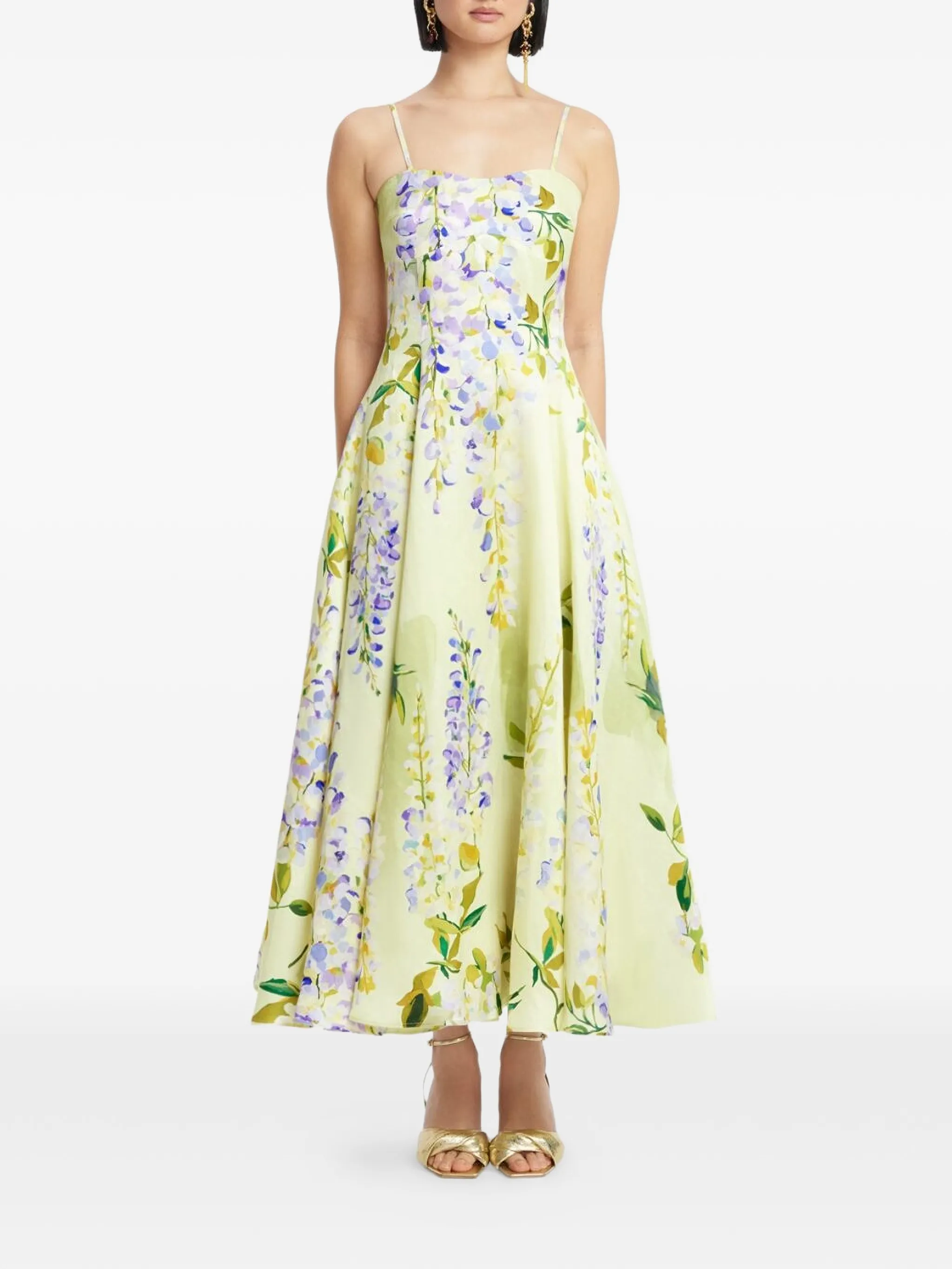 Leo Lin Mariela floral midi dress