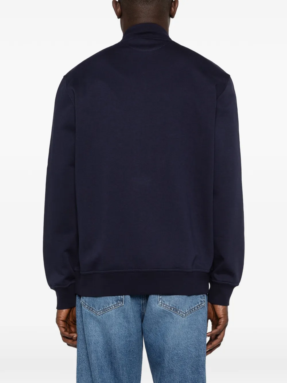 Brunello Cucinelli Gebreid jack met rits en zakken Blauw