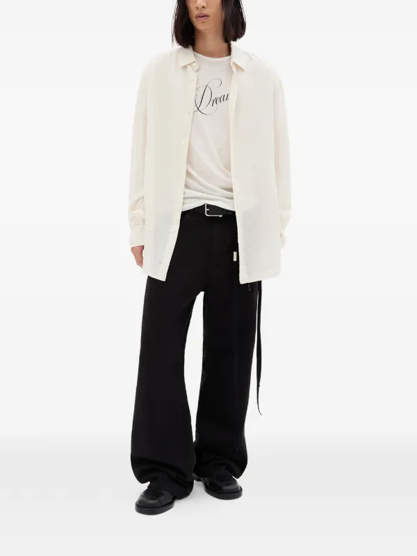 Ann Demeulemeester アシンメトリー コットンシャツ サイズ34 Ann Demeulemeester Andre シャツ | ニュートラル | FARFETCH JP