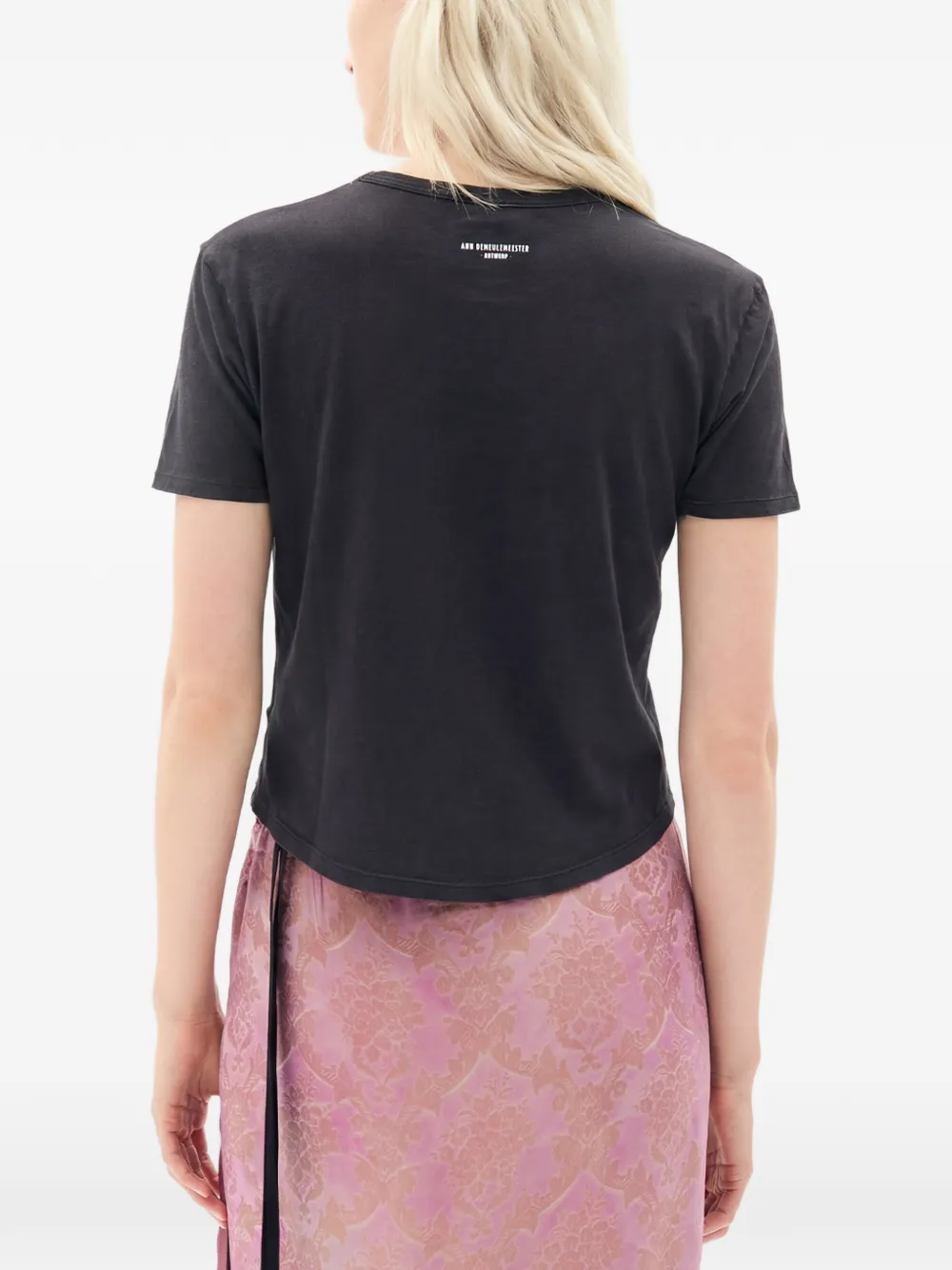 Ann Demeulemeester Floor Micro Electric Kiss Tシャツ | ブラック